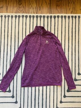 Odlo Women's Purple Quarter-Zip Performance Pullover